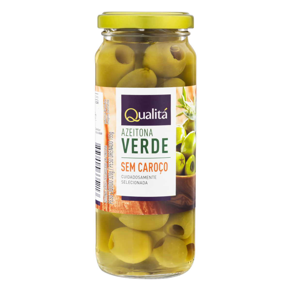 Azeitona Verde em Conserva sem Caroço Qualitá Vidro 155g
