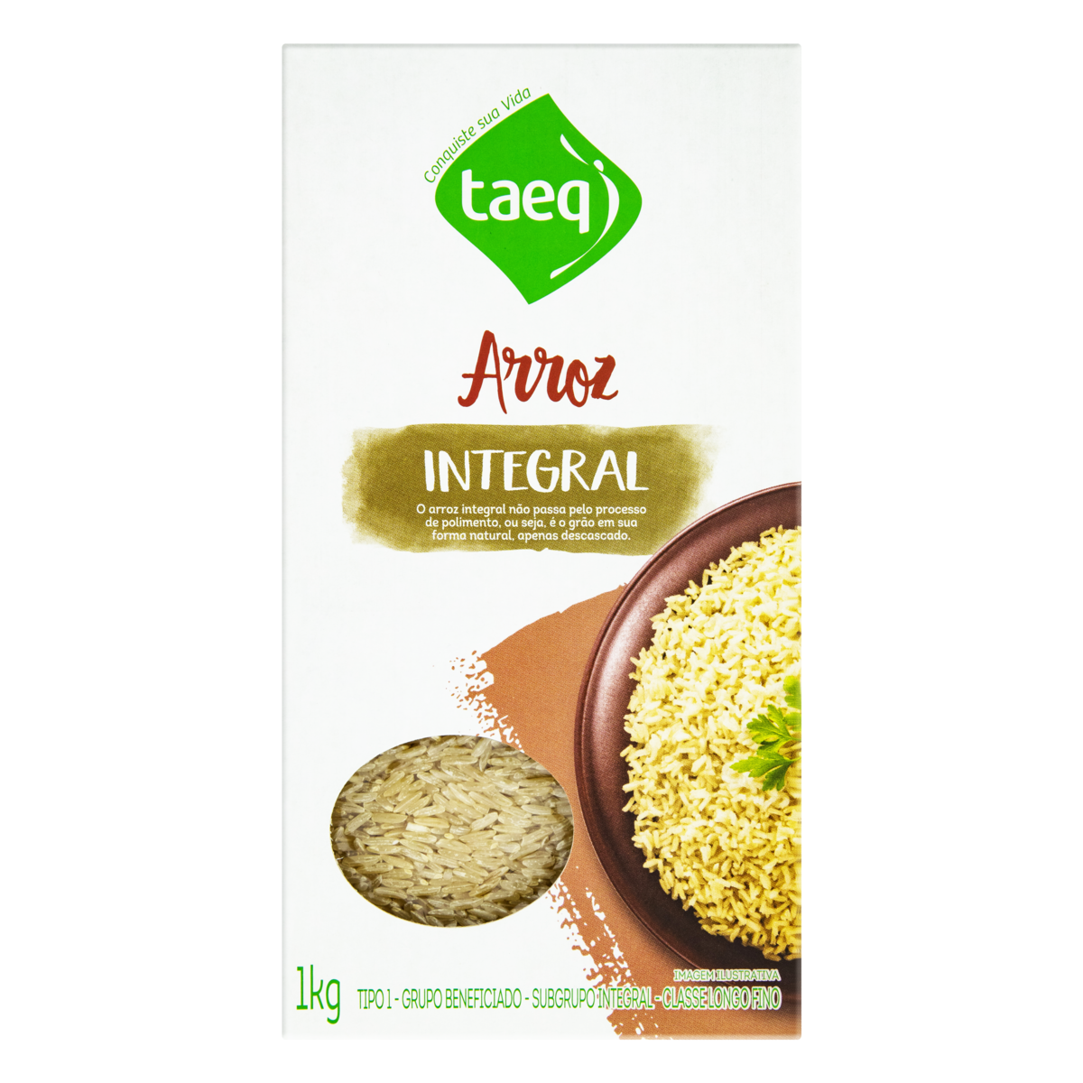 Arroz Tipo 1 Integral Taeq Caixa 1kg