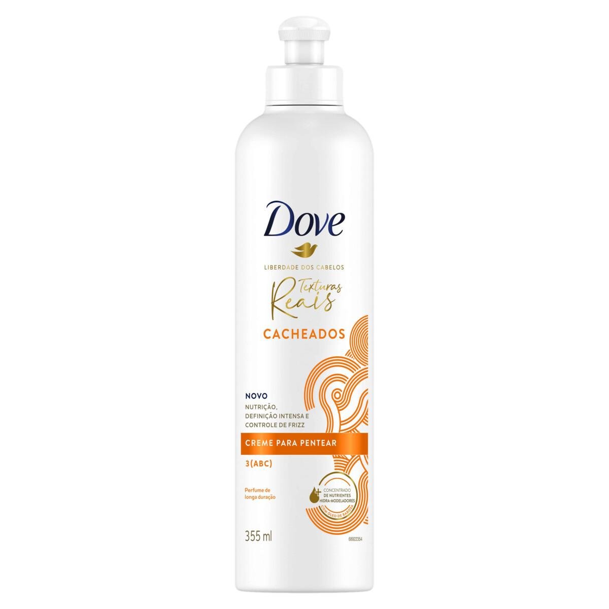 Creme para Pentear Dove Texturas Reais Cacheados Frasco 355ml