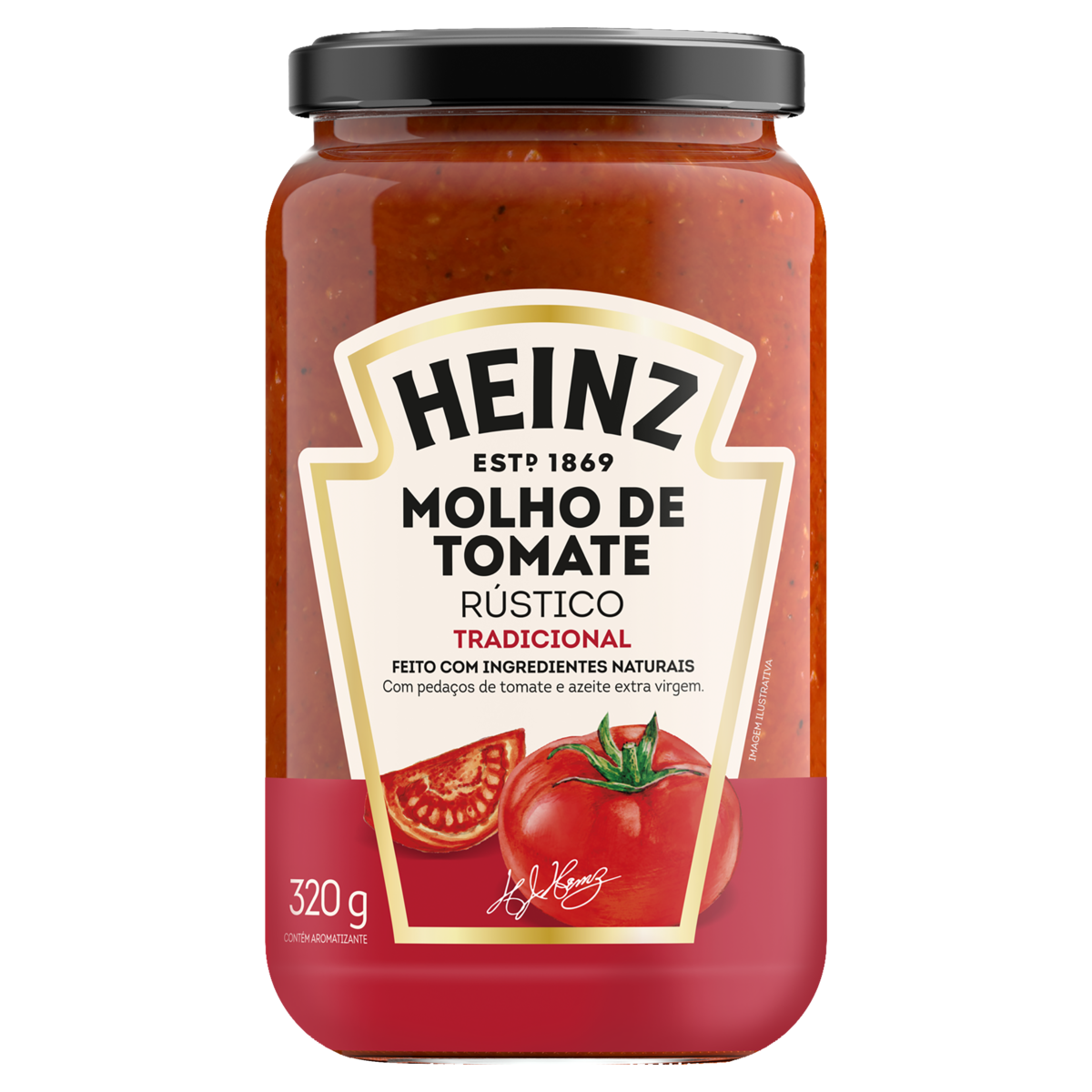 Molho de Tomate Rústico Tradicional Heinz Vidro 320g