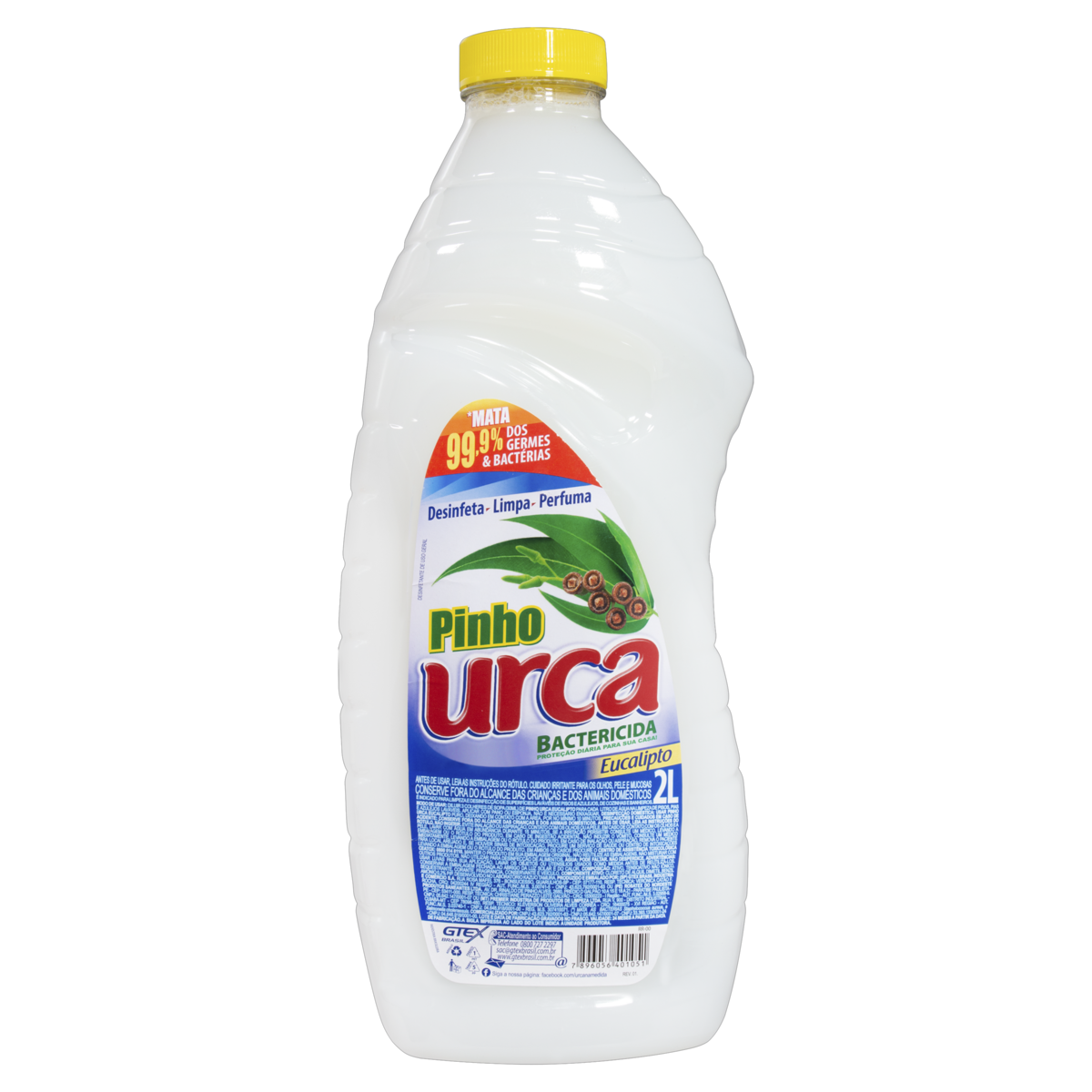 Desinfetante Multiuso Bactericida Eucalipto Pinho Urca Frasco 2l