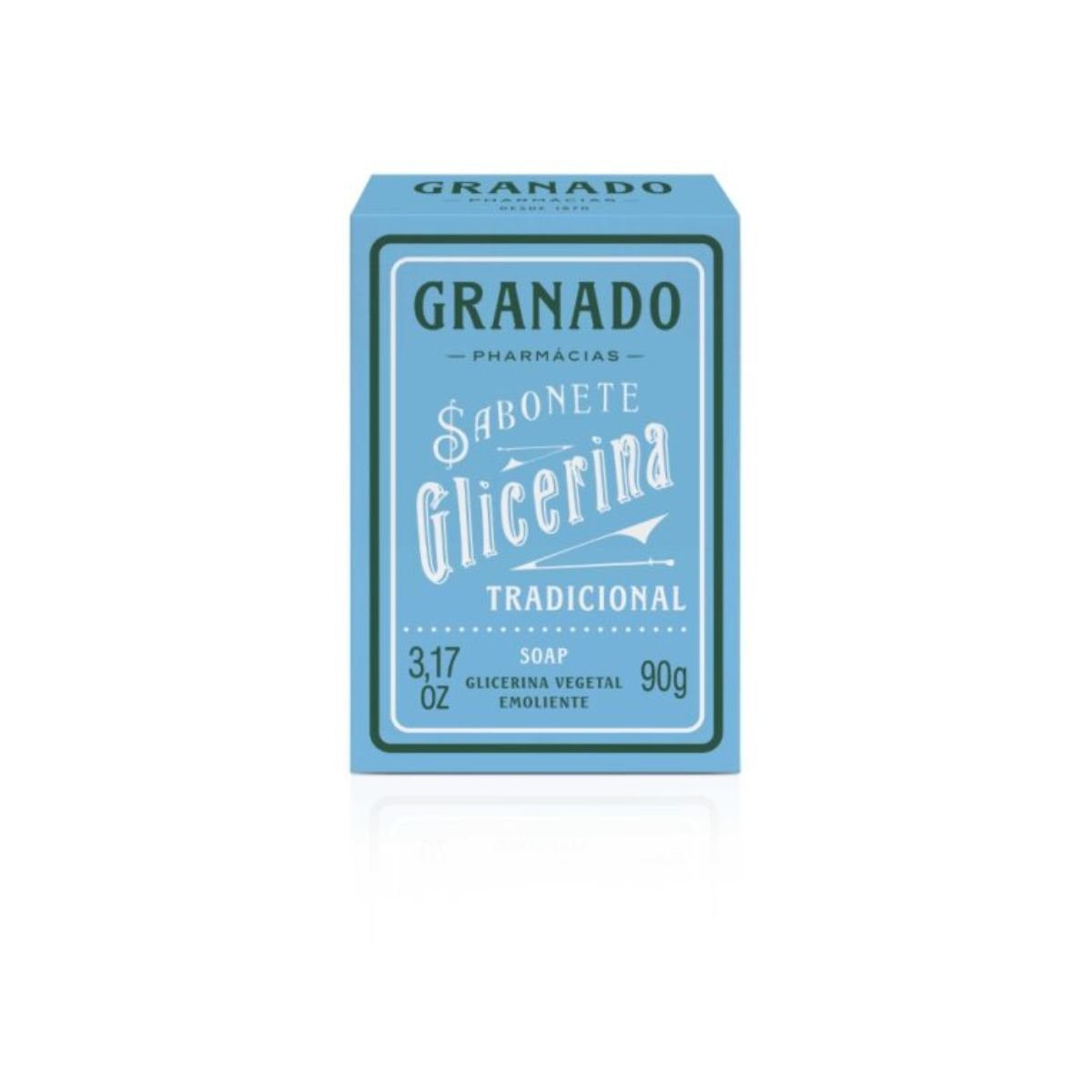 Sabonete Barra de Glicerina Vegetal Tradicional Granado Caixa 90g