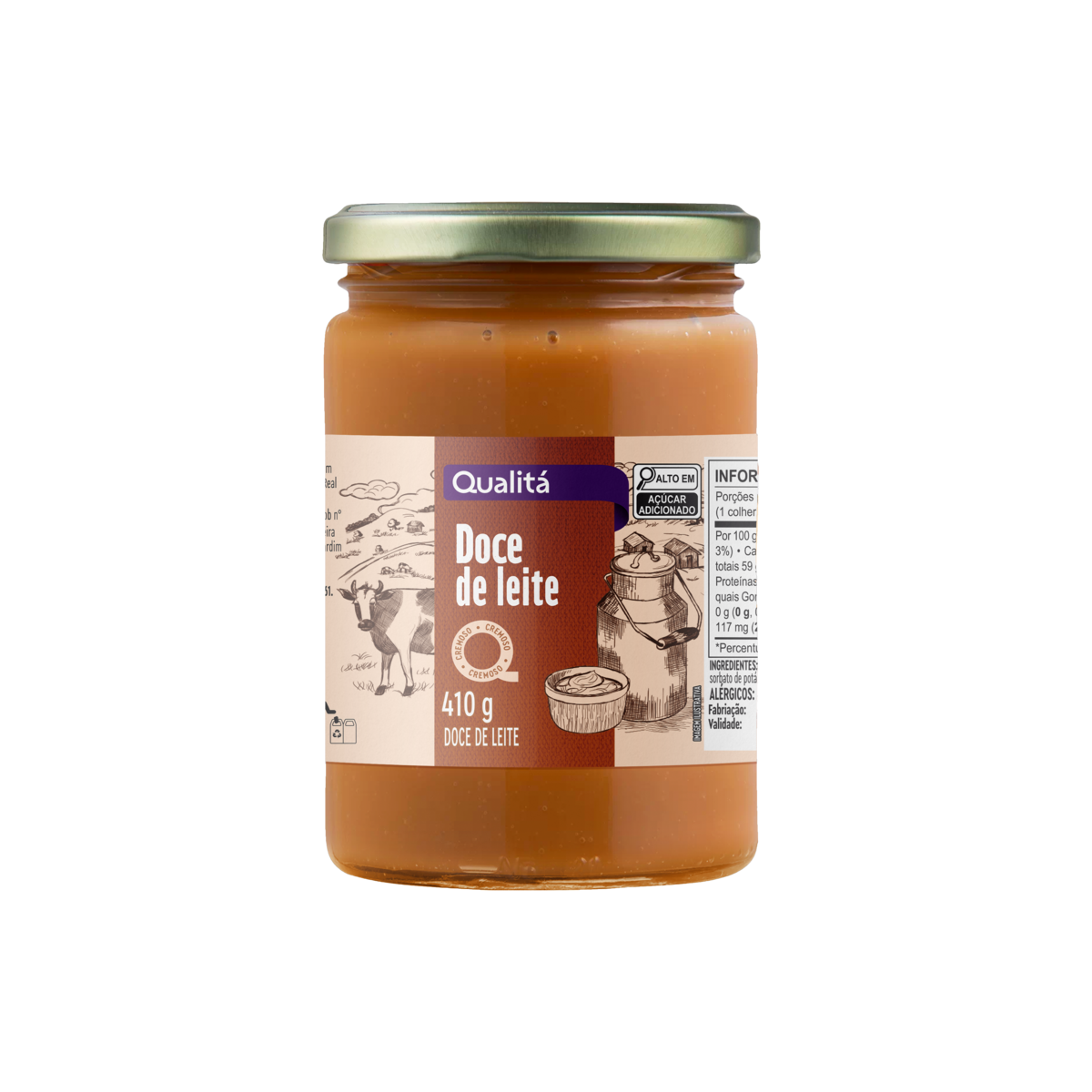 Doce de Leite Tradicional Cremoso Vidro 410g