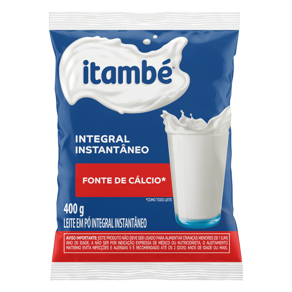 Leite em Pó Integral Instantâneo ITAMBÉ Pacote 400g
