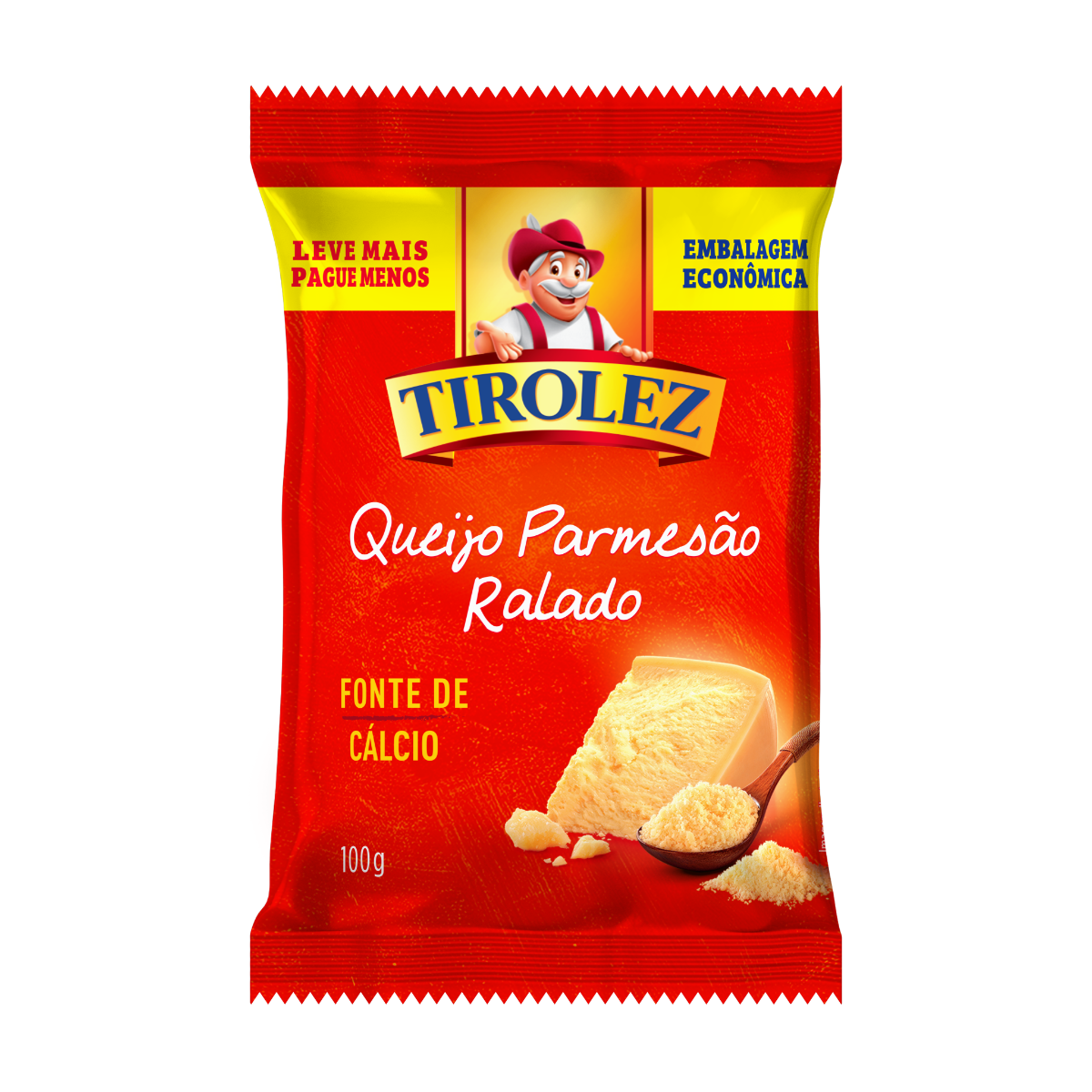 Queijo Parmesão Ralado Tirolez Pacote 100g