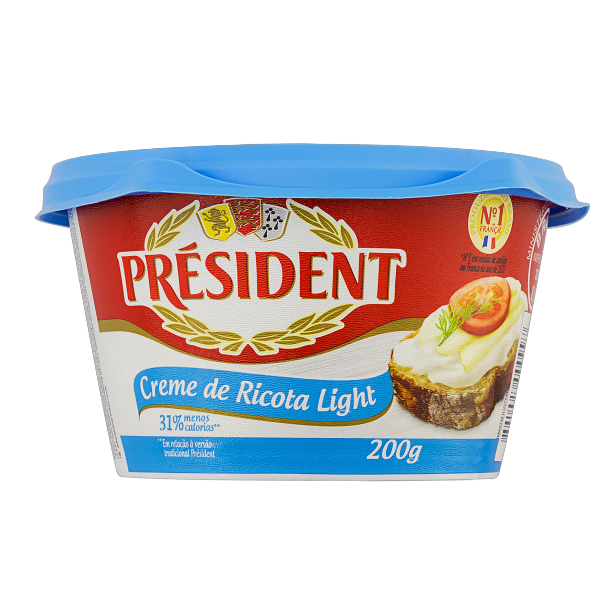 Creme de Queijo Ricota Light Président Pote 200g