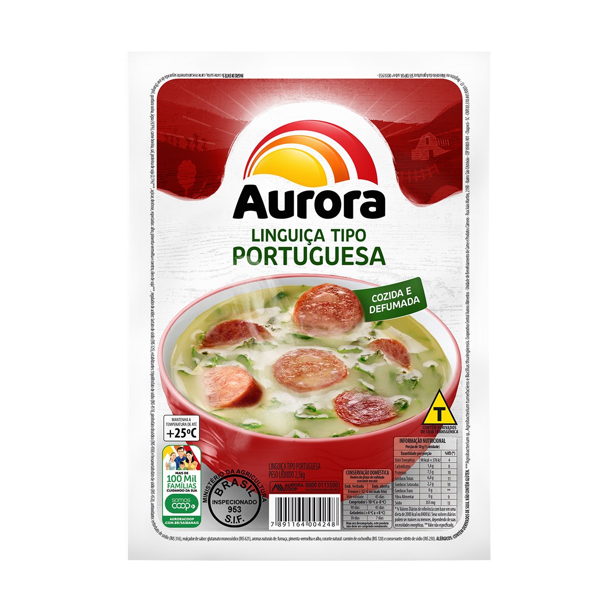 Linguiça Portuguesa AURORA Pacote 400g