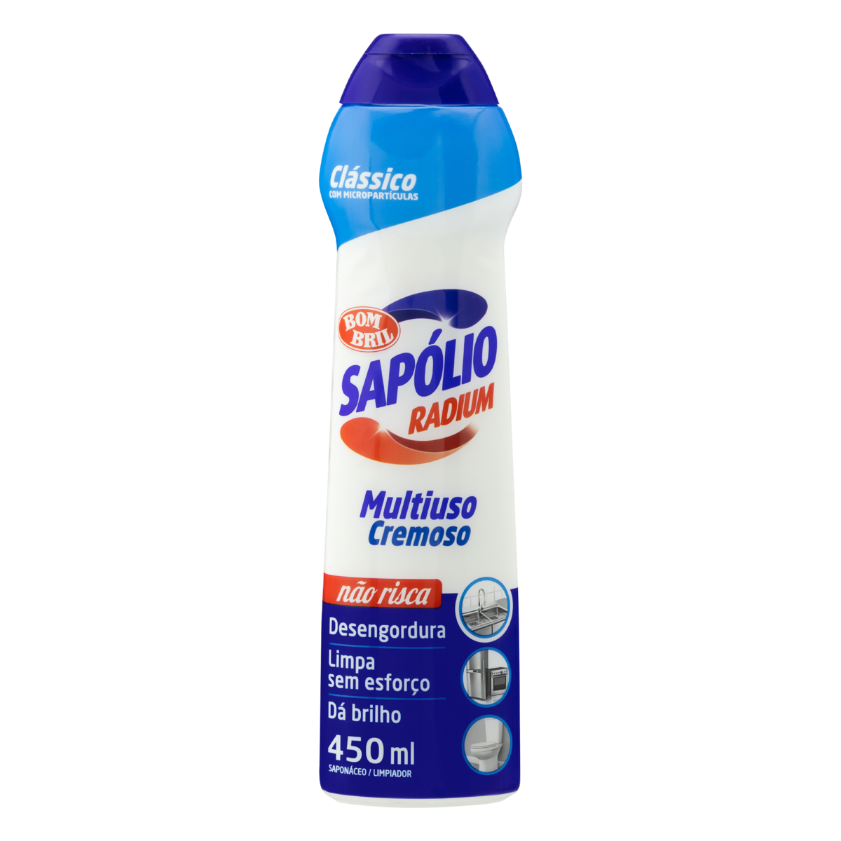 Saponáceo Cremoso Multiuso Clássico Sapólio Radium Squeeze 450ml