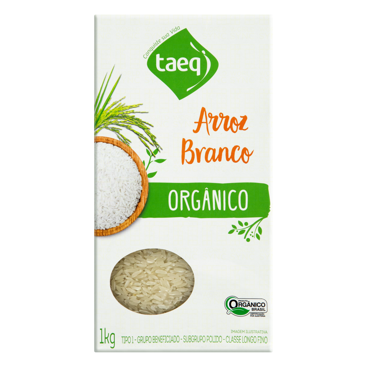 Arroz Branco Tipo 1 Orgânico Taeq Caixa 1kg