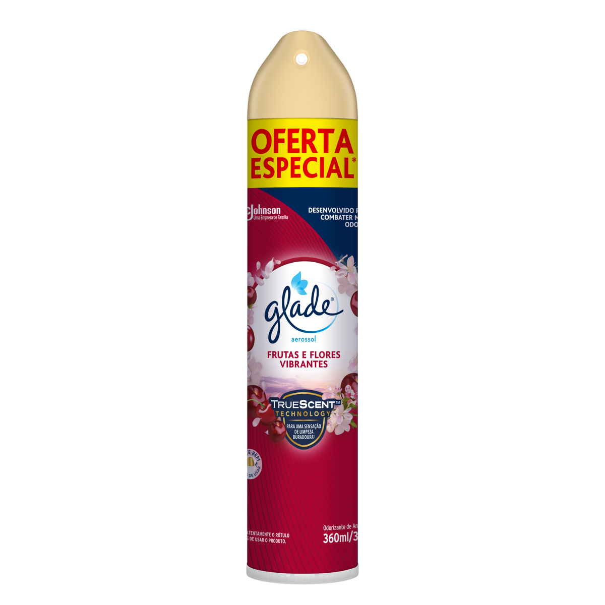 Odorizador de Ambiente Aerossol Frutas e Flores Vibrantes Glade Frasco 360ml Spray Oferta Especial