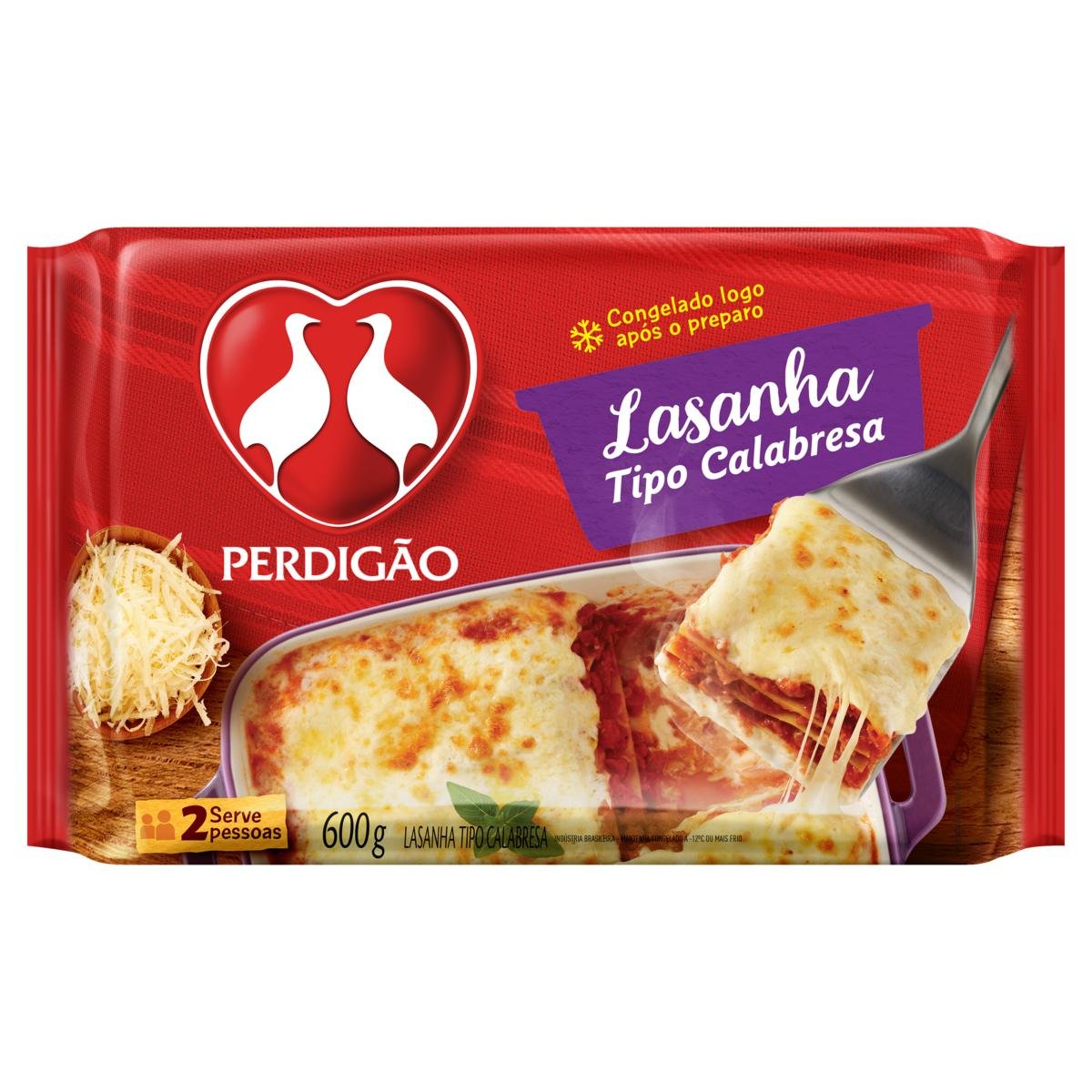 Lasanha Calabresa Perdigão Nosso Menu Pacote 600g