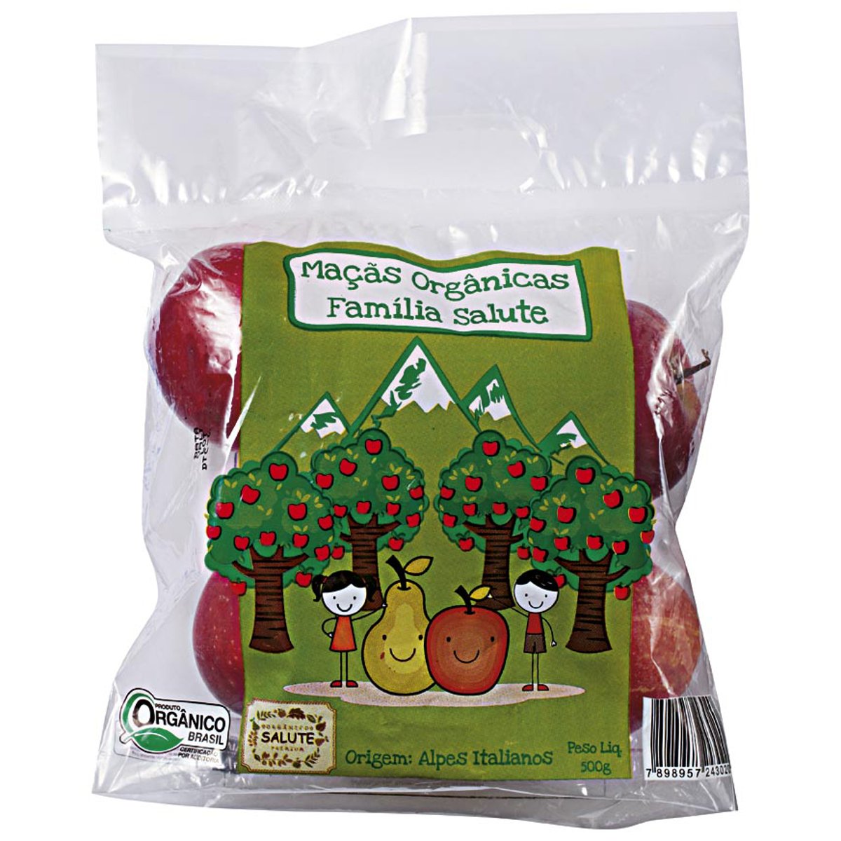 Maçãs Orgânicas FAMÍLIA SALUTE 500 g