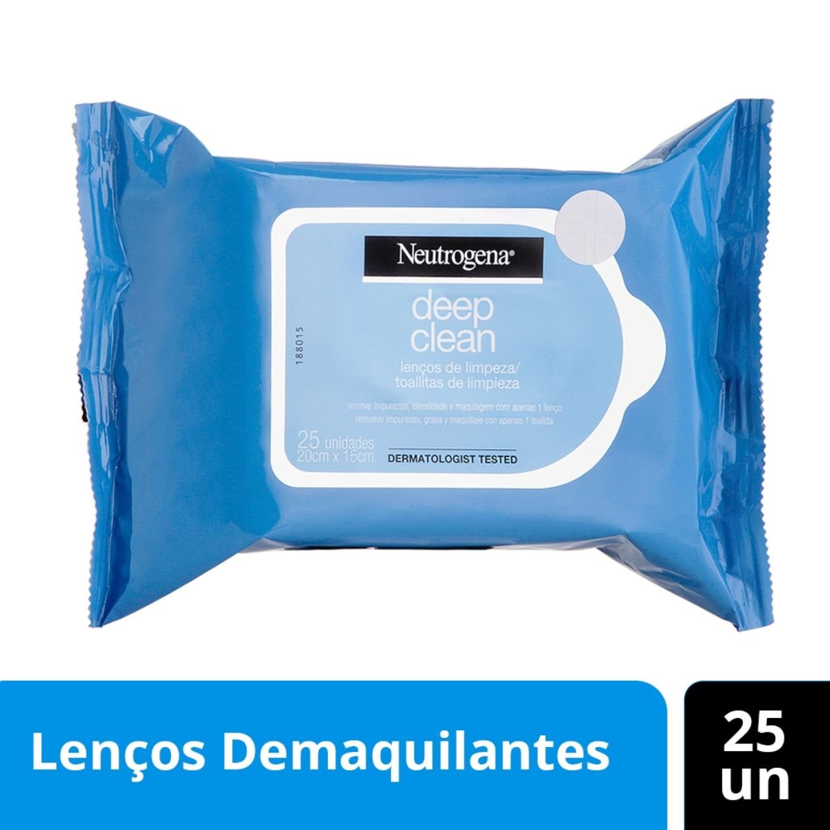 Lenço Umedecido de Limpeza Facial Neutrogena Deep Clean Pacote 25 Unidades