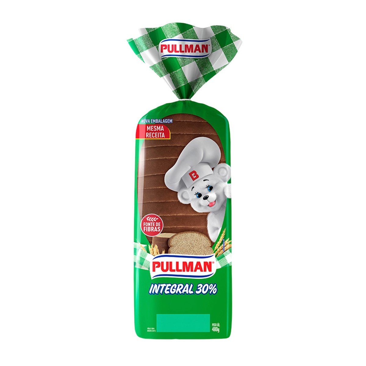 Pão de Forma Integral Pullman Pacote 480g