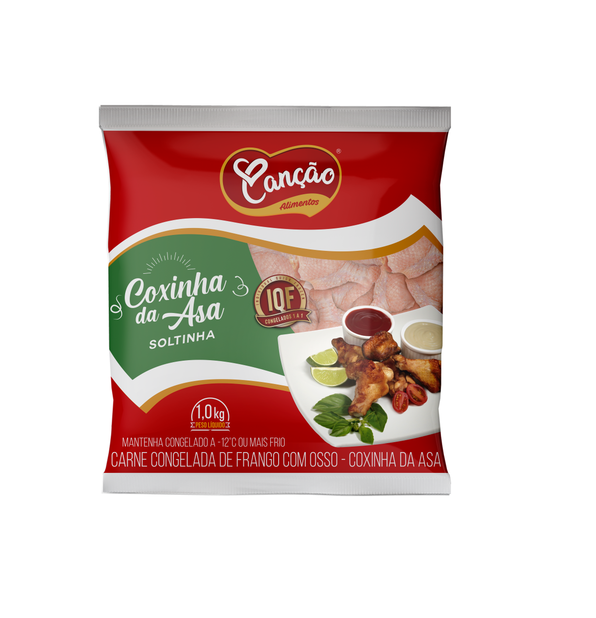 Coxinha da Asa de Frango Cancao Congelada Iqf 1kg