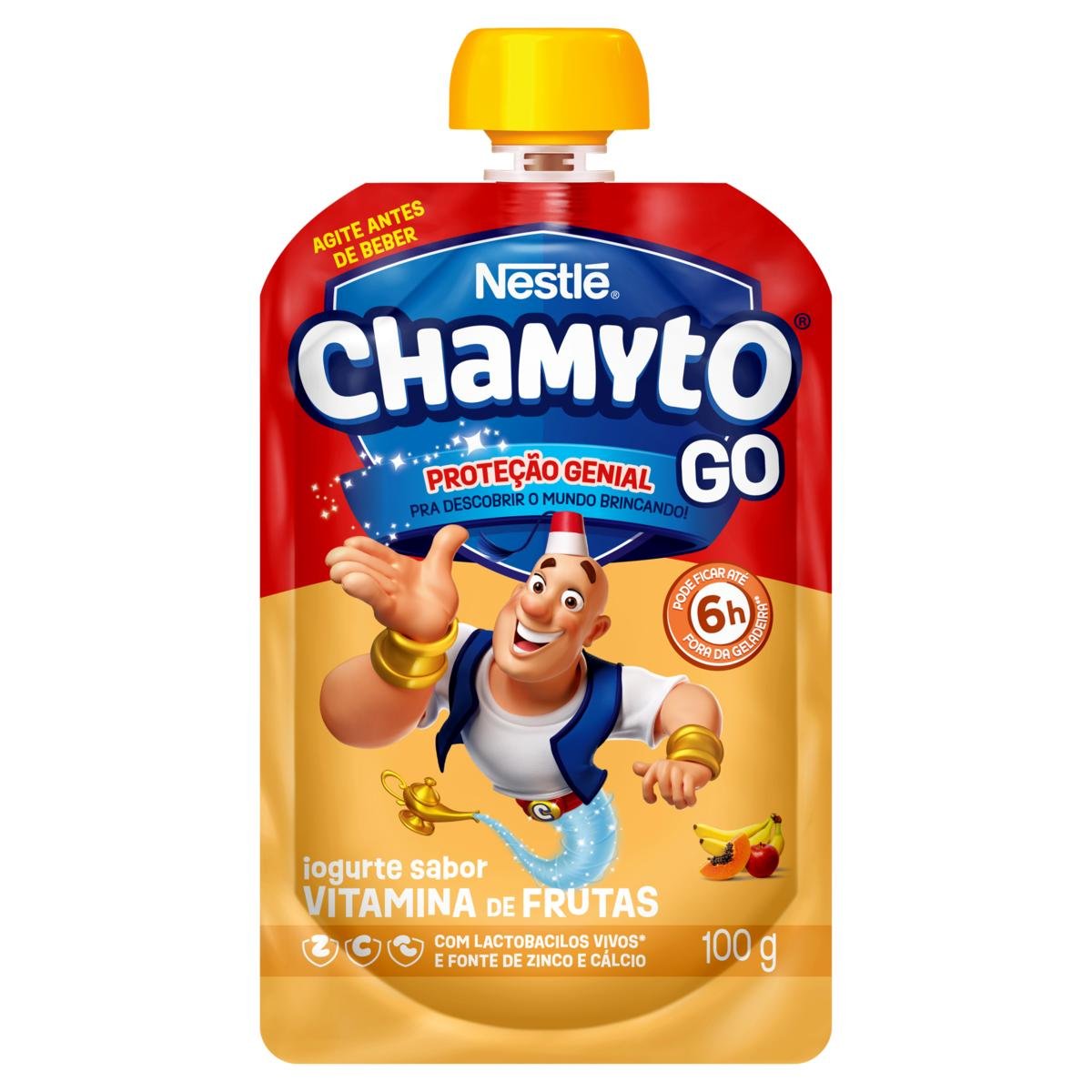 Iogurte Parcialmente Desnatado Vitamina de Frutas Chamyto Go Squeeze 100g