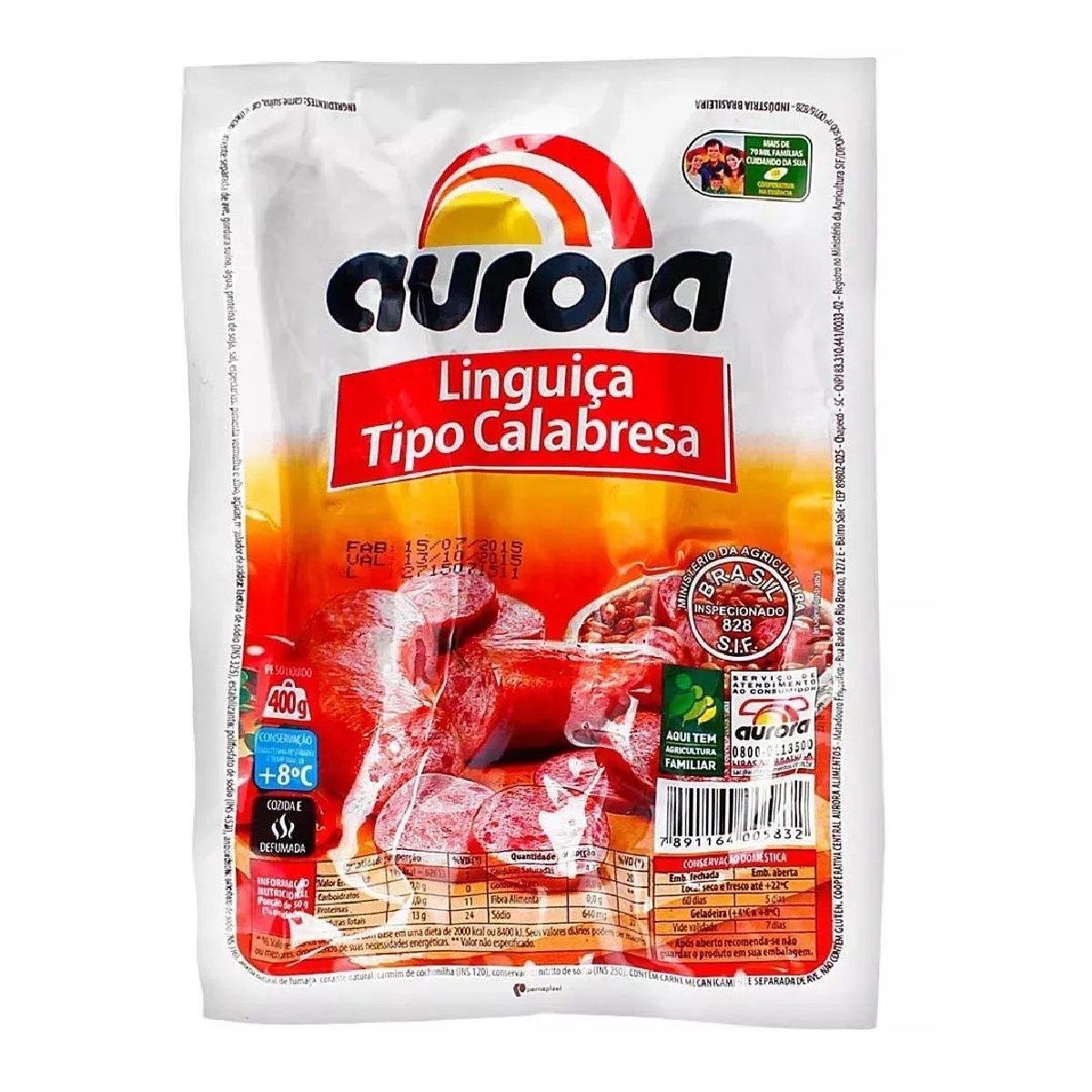 Lingüiça Calabresa  AURORA  400g