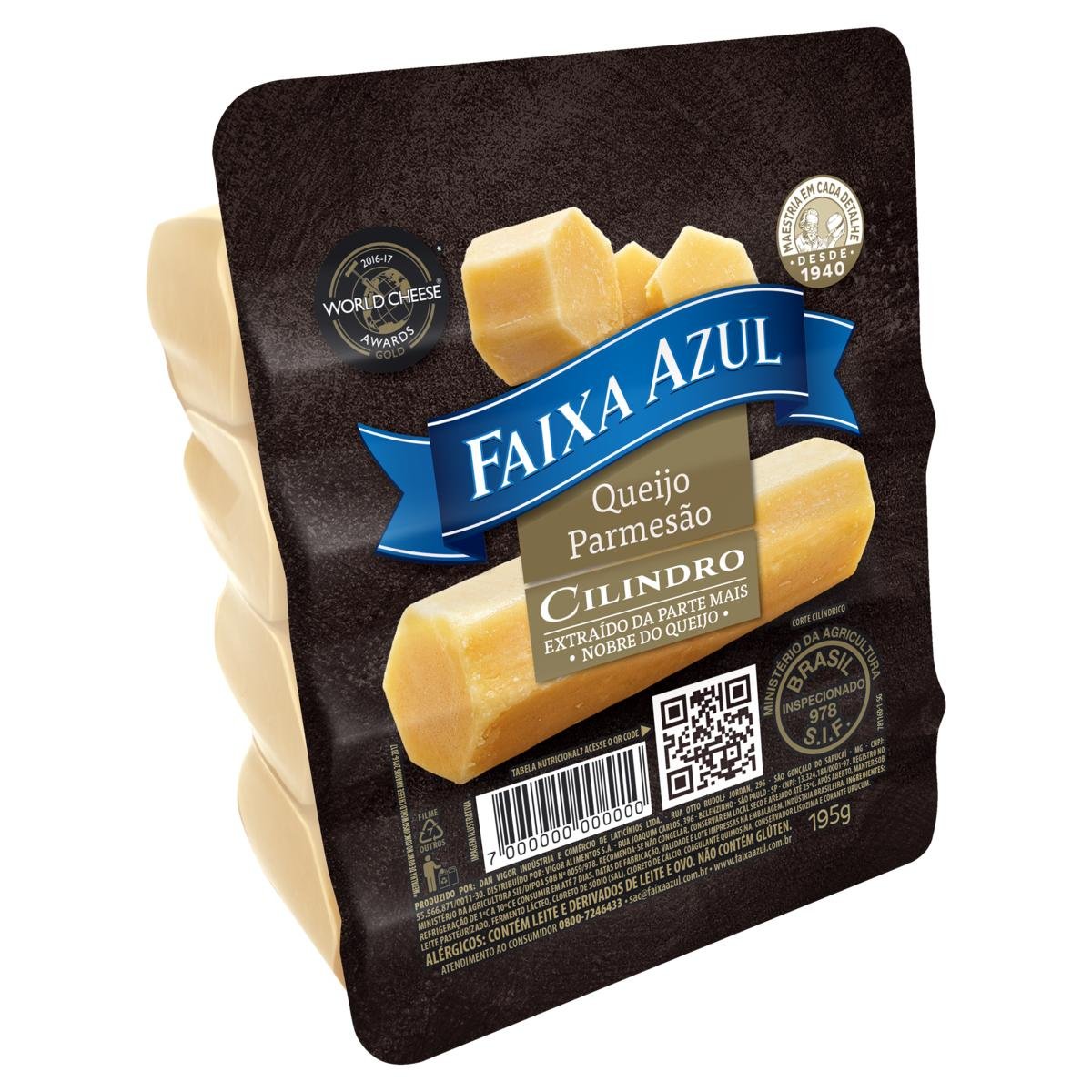 Queijo Parmesão Cilindro Faixa Azul 195g
