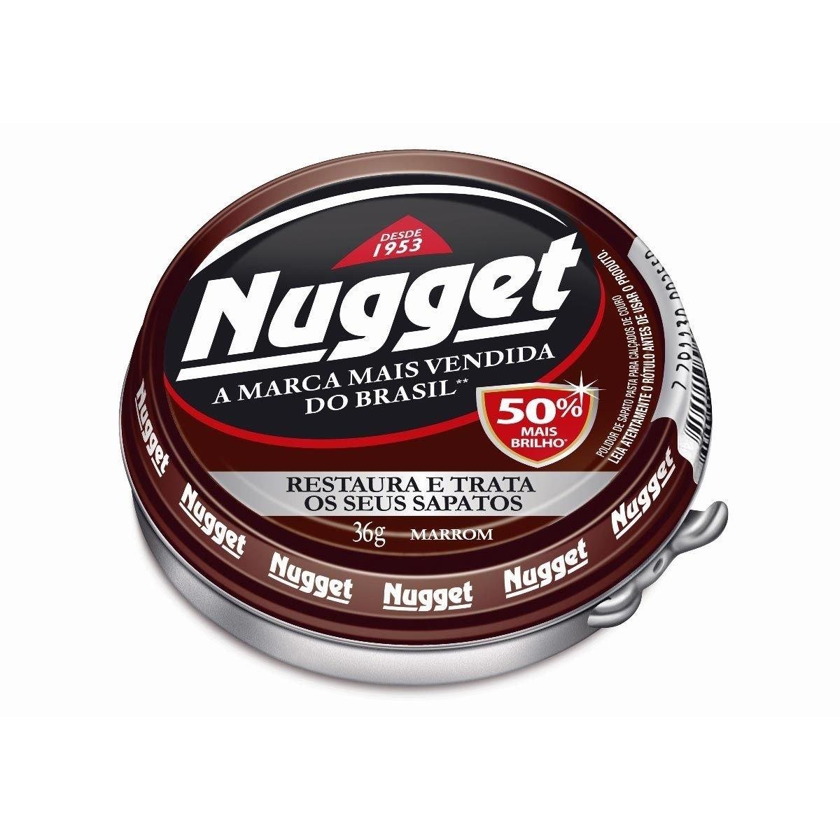 Polidor de Sapato Pasta Marrom Nugget Lata 36g