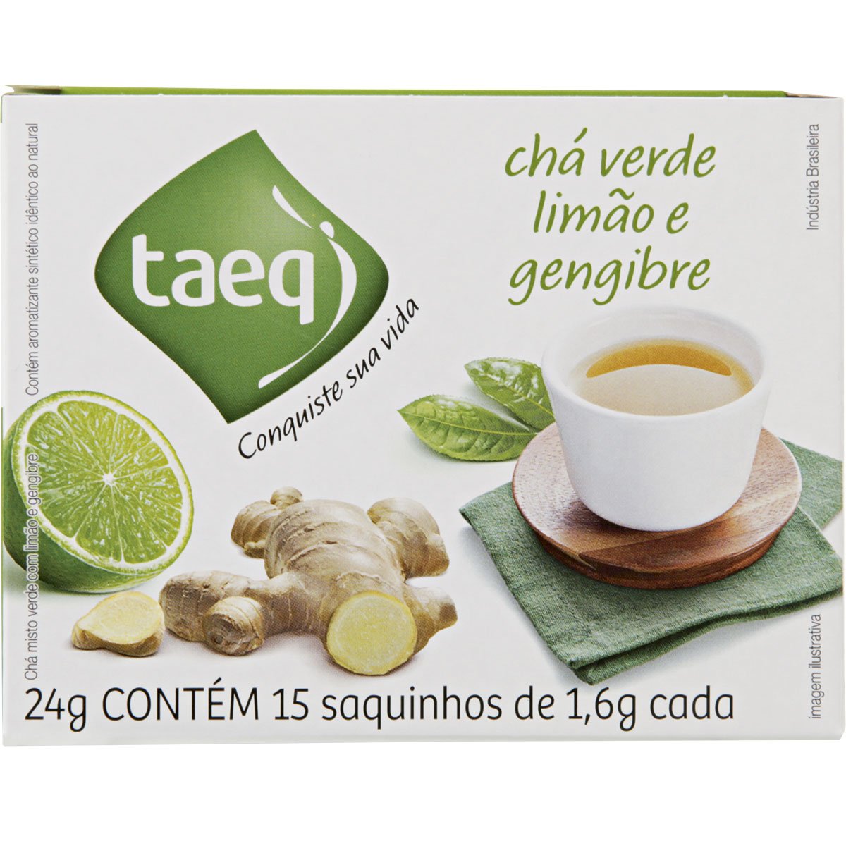 Chá Verde Limão e Gengibre TAEQ 24g com 15 Saquinhos