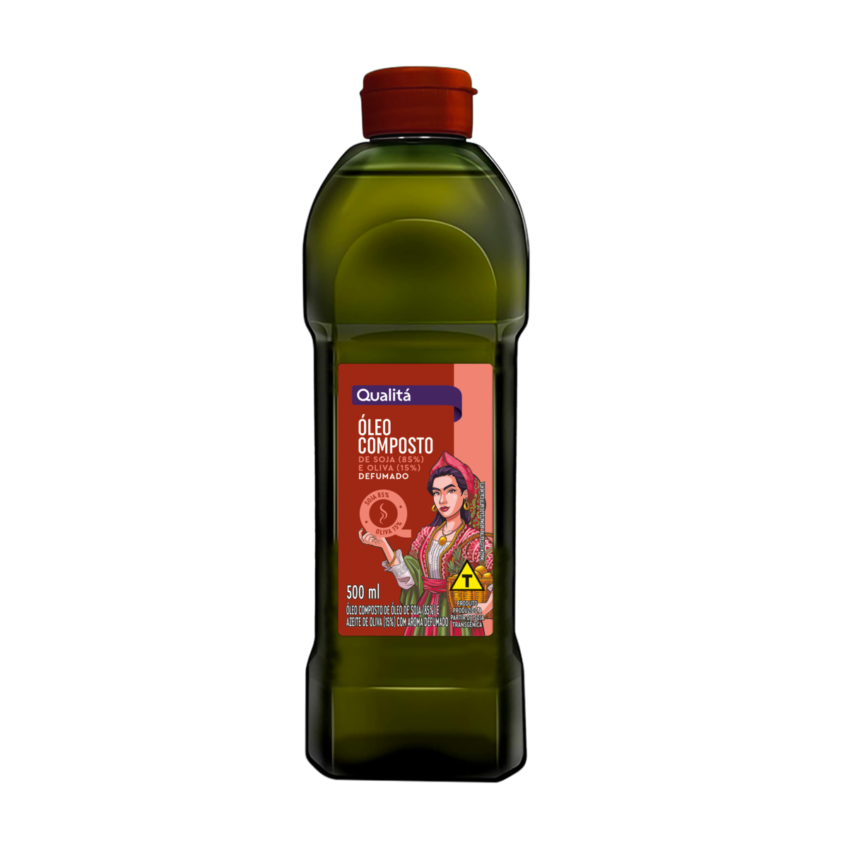 Óleo Composto de Soja e Oliva Defumado Qualitá Garrafa 500ml