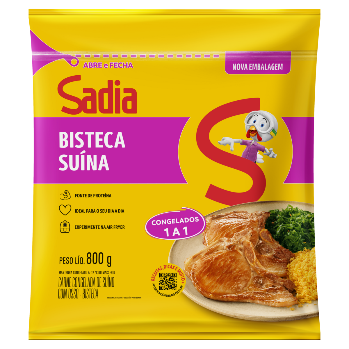 Bisteca Suína Congelada Sadia 800g