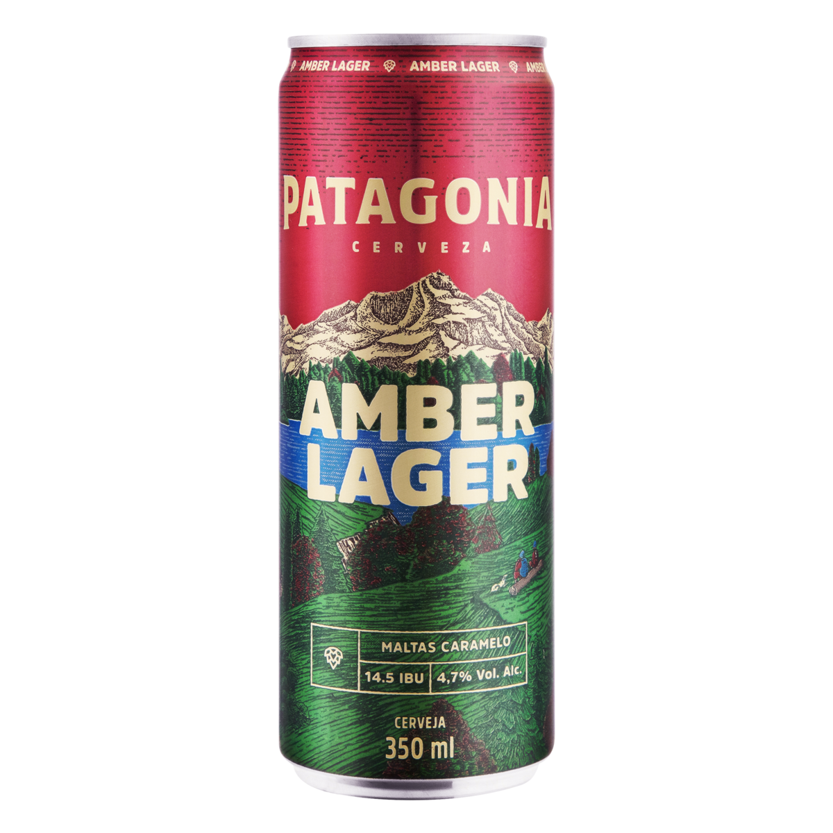 Cerveja Amber Lager Patagonia Lata 350ml