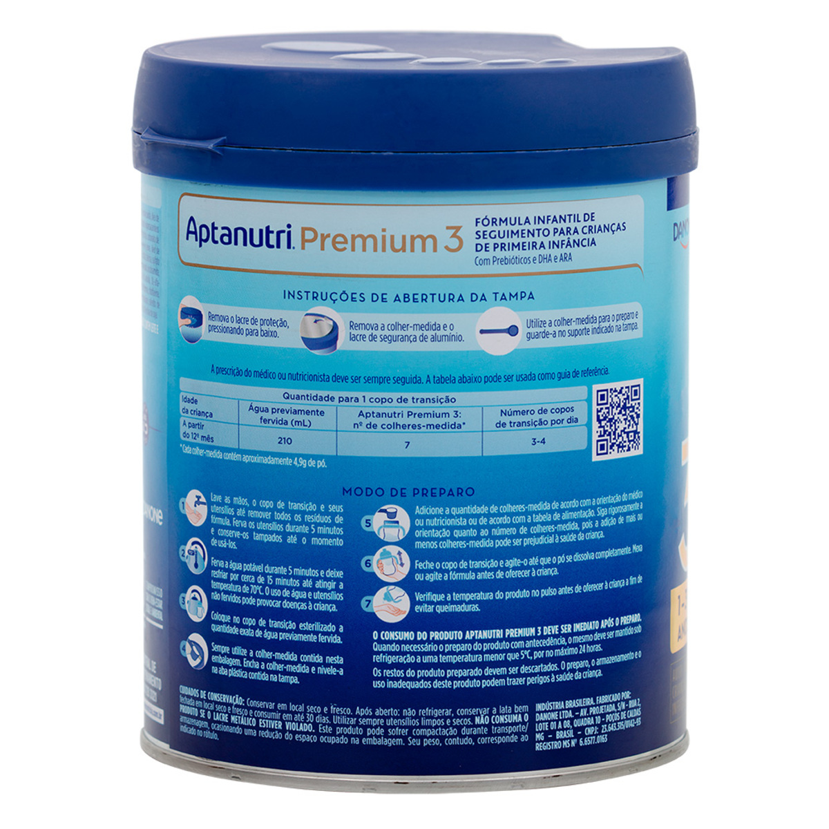Fórmula Infantil Aptanutri Premium 3 800g