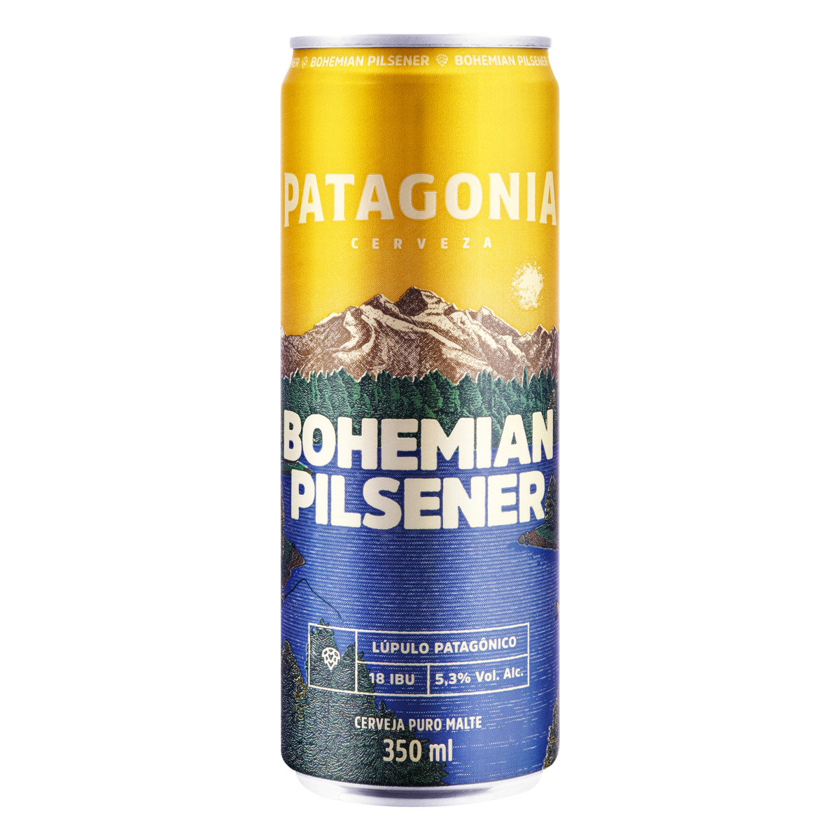 Cerveja Bohemian Pilsener Puro Malte Patagonia Lata 350ml