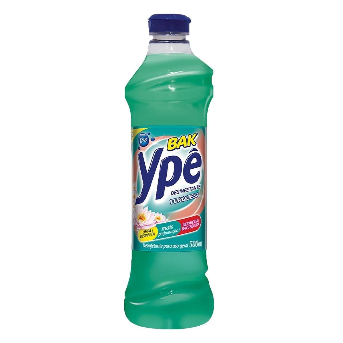 Desinfetante Uso Geral Turquesa Ypê Bak Frasco 500ml