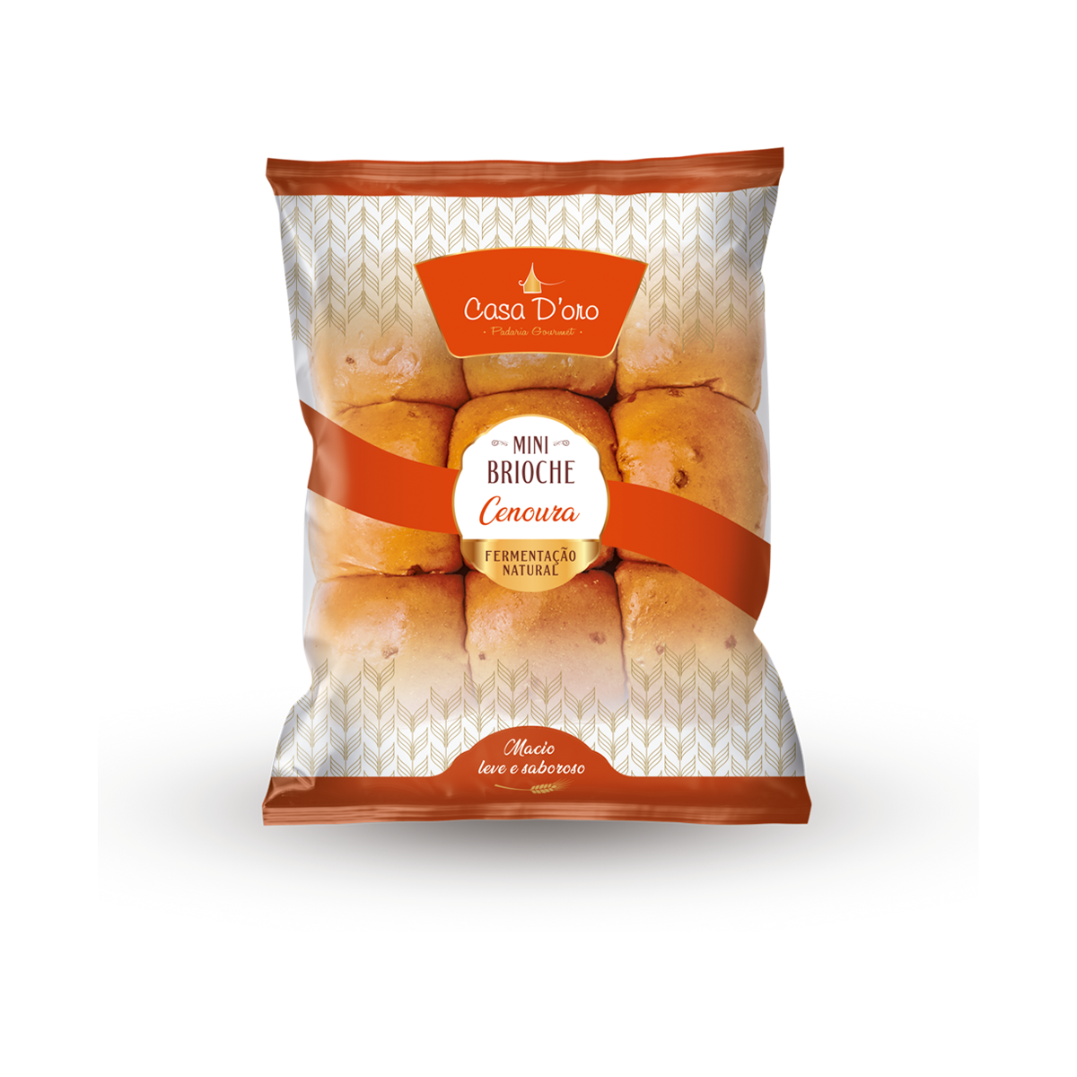 Pão Mini Brioche Cenoura Casa Doro 270G