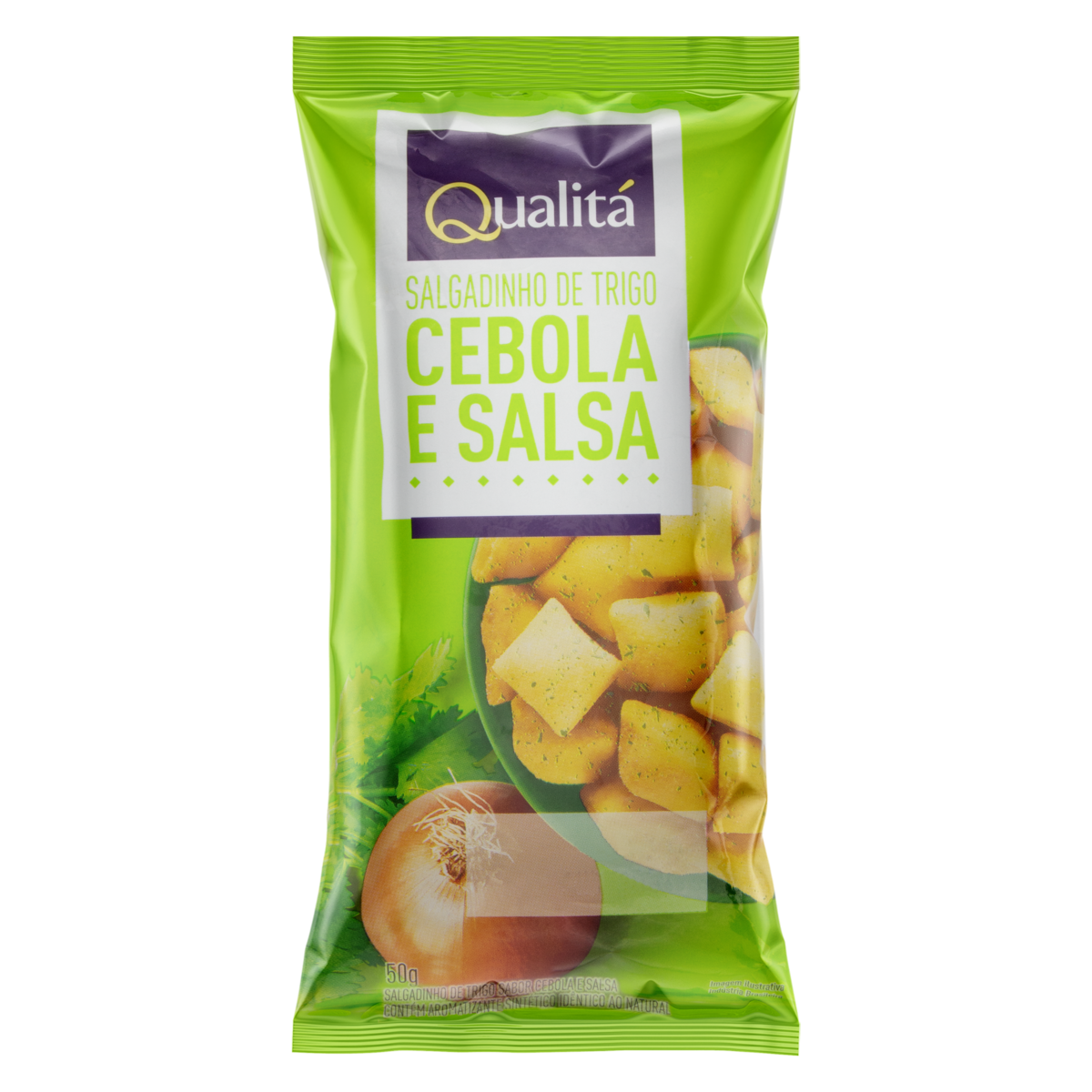 Salgadinho de Trigo Cebola e Salsa Qualitá Pacote 50g