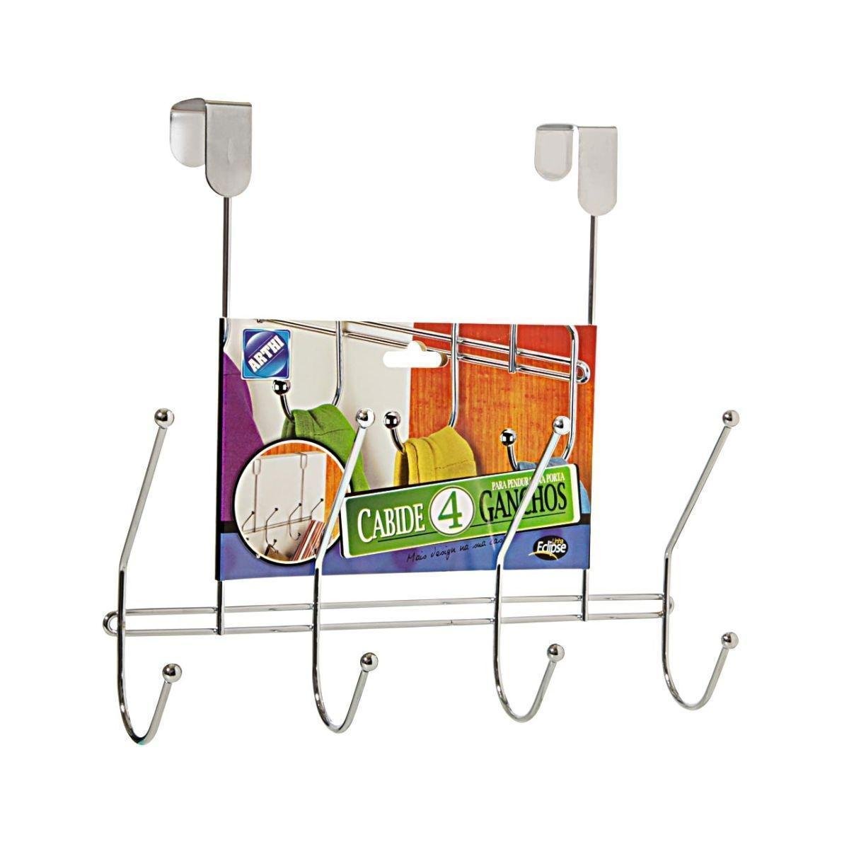 Cabide Eclipse 4 Ganchos para Porta ARTHI