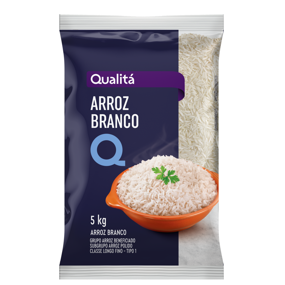 Arroz Branco Tipo 1 Qualitá Pacote 5kg