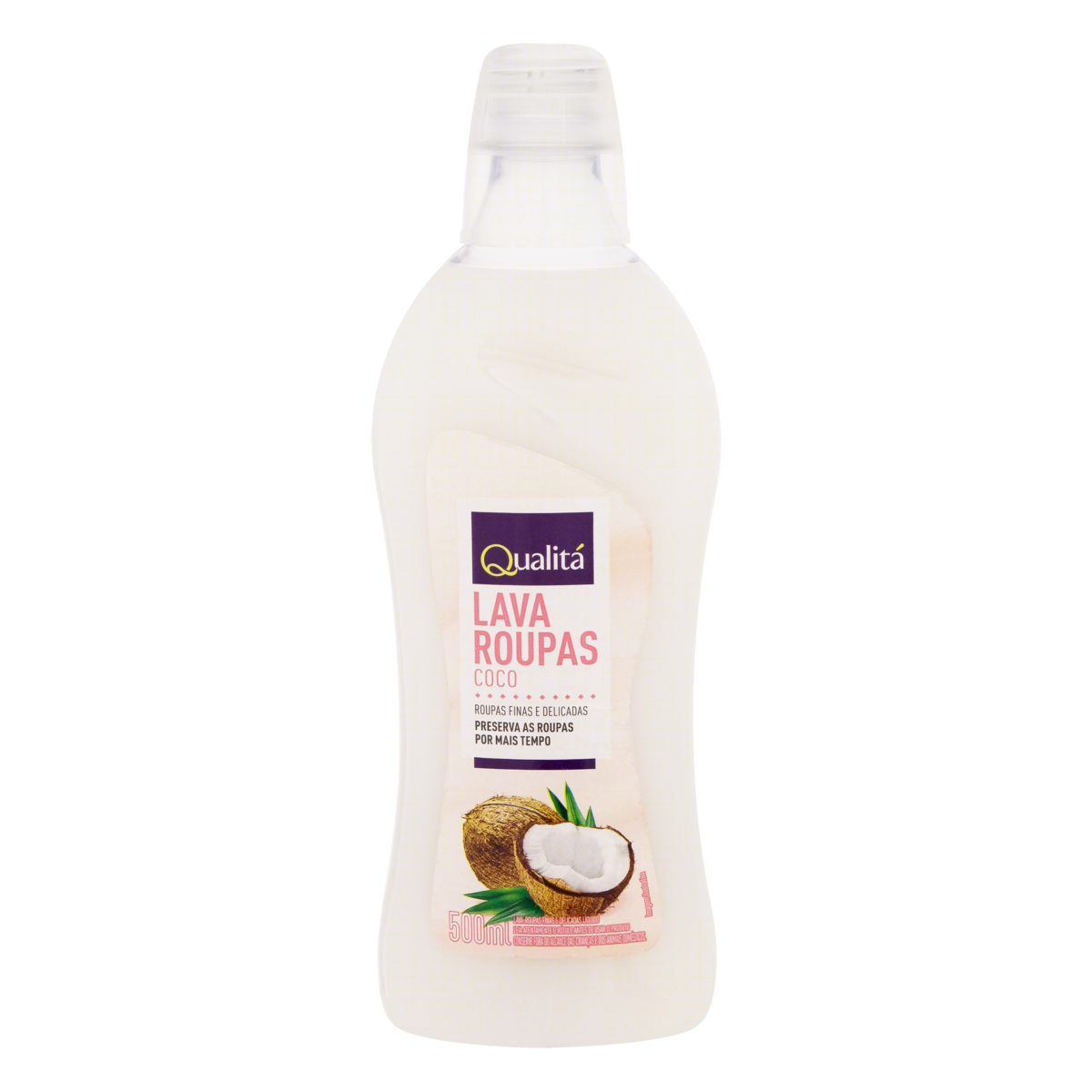 Lava-Roupas Líquido Coco Qualitá Frasco 500ml