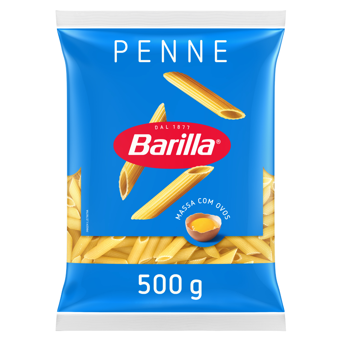 Macarrão com Ovos Penne Rigate Barilla Pacote 500g