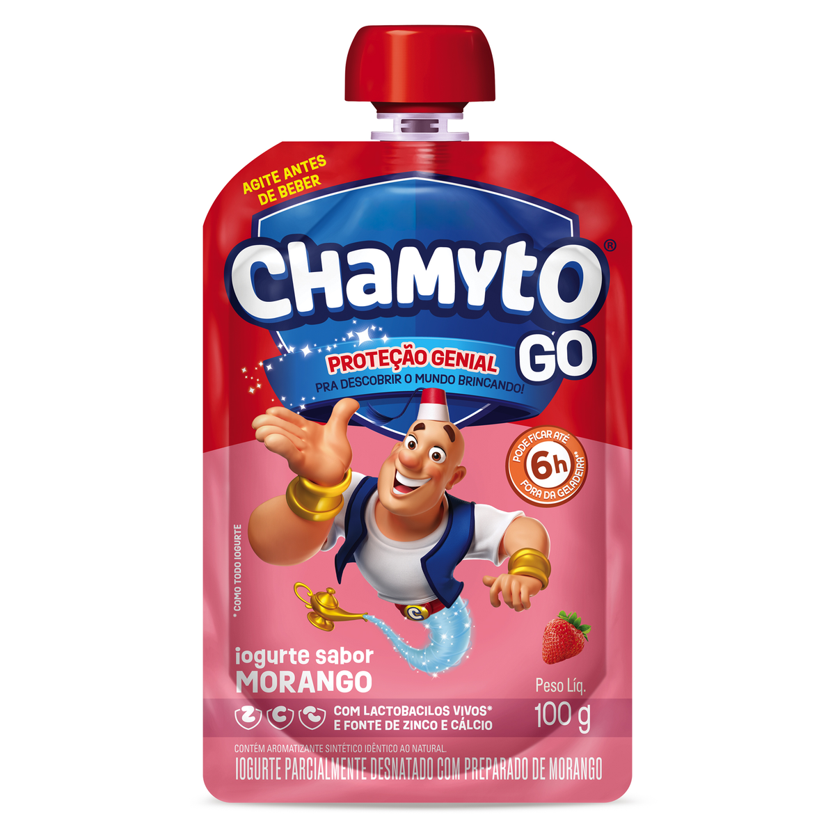 Iogurte Morango Chamyto Go Squeeze 100g