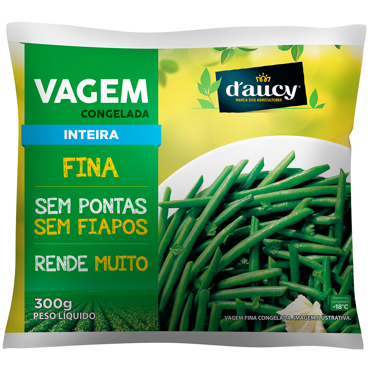 Vagem Fina Congelado DAUCY Pacote 300g