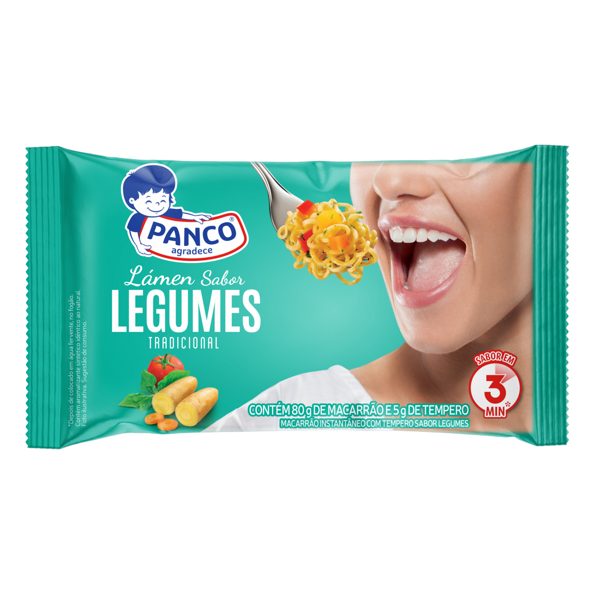Macarrão Instantâneo Lámen Legumes Panco Pacote 85g