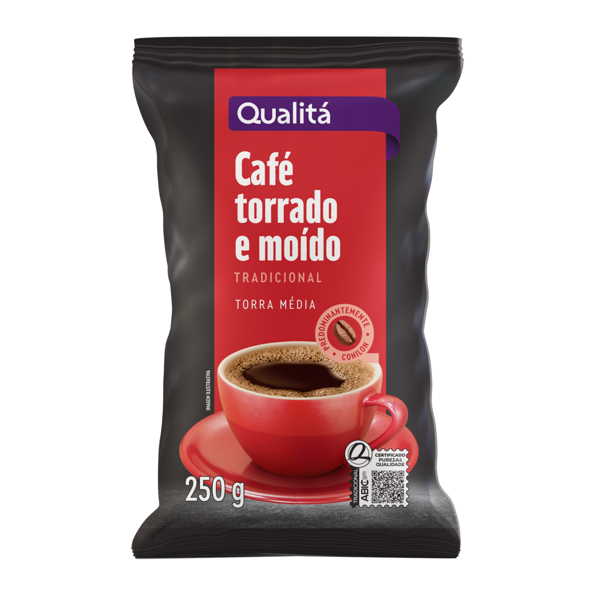 CaféTorrado e Moído Tradicional Qualitá Pacote 250g