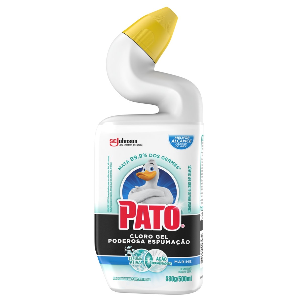 Desinfetante Uso Geral Cloro Gel Marine Pato Poderosa Espumação Squeeze 500ml