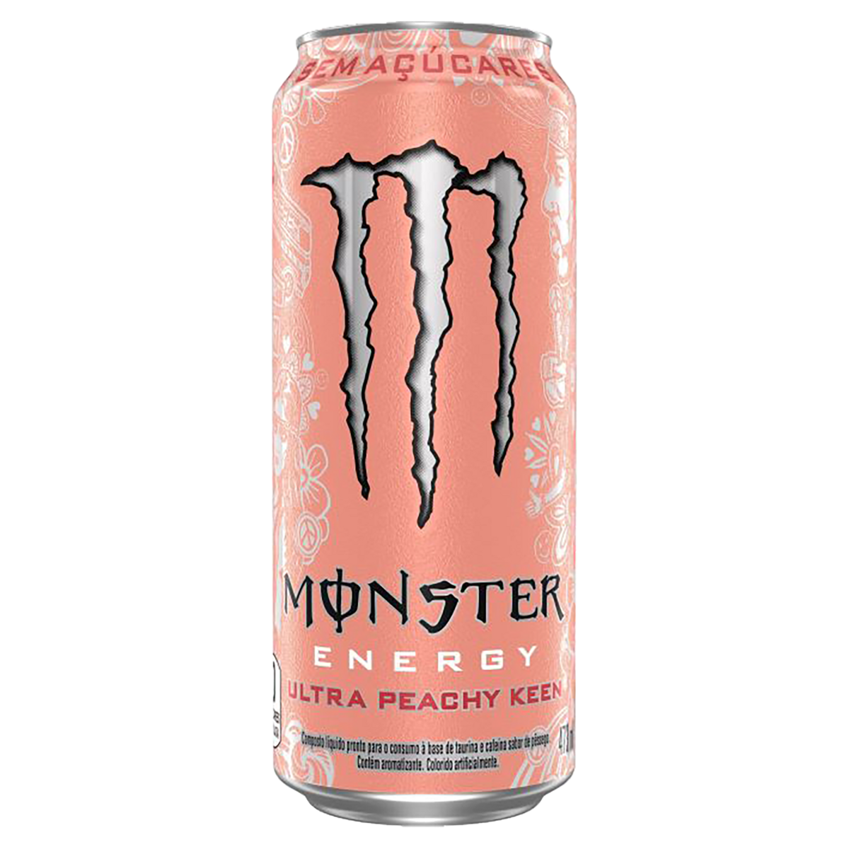 Energético Ultra Peachy Keen Zero Açúcar Monster Lata 473ml