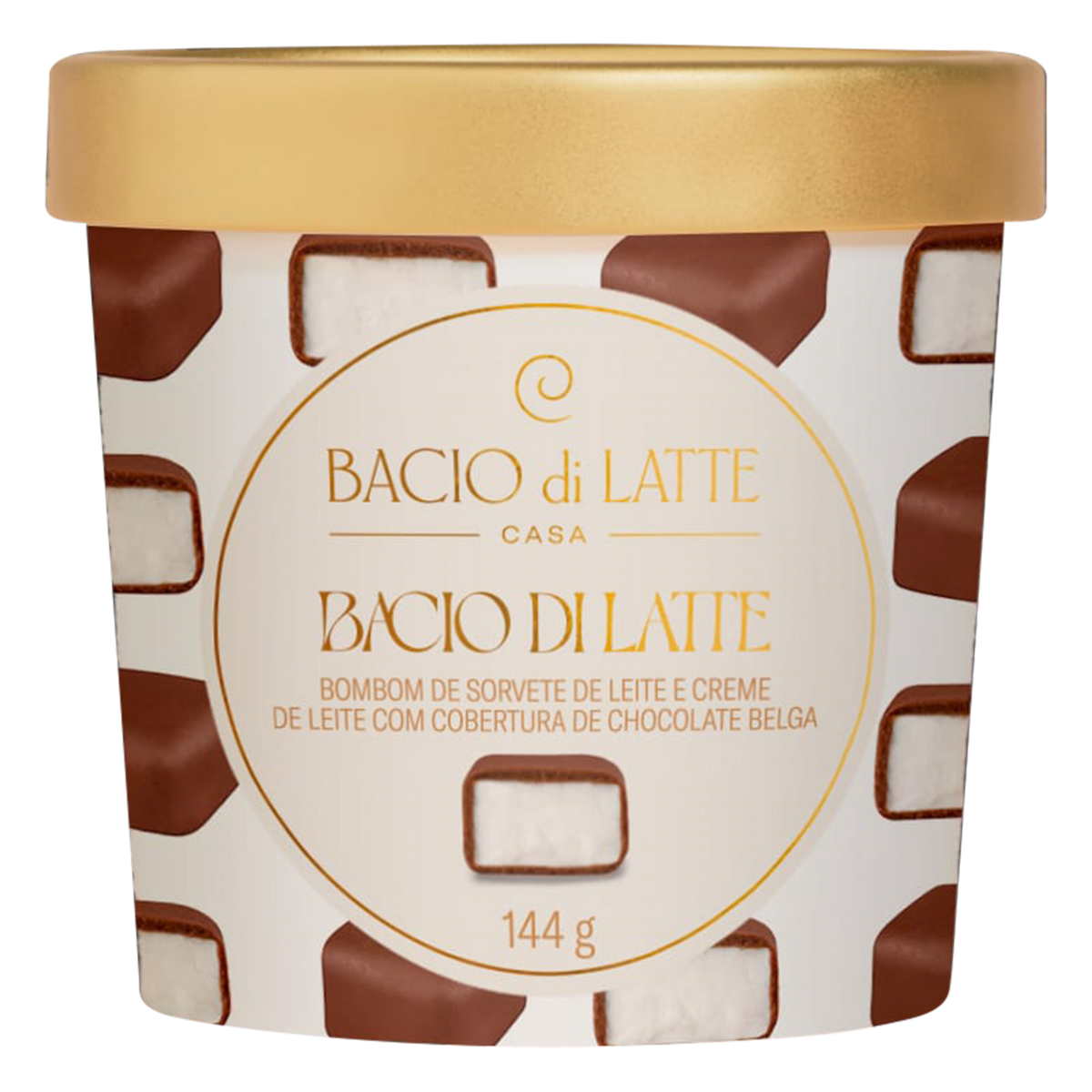 Bombom de Sorvete Bacio di Latte Casa Pote 144g