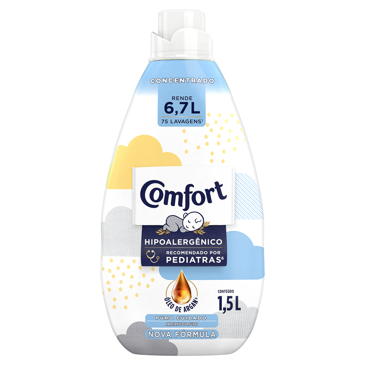 Amaciante de Roupa Concentrado Puro Cuidado Comfort Frasco 1,5l