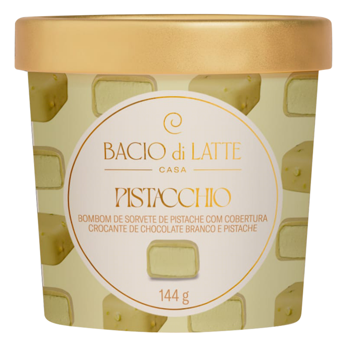 Bombom de Sorvete Pistacchio Bacio di Latte Casa Pote 144g