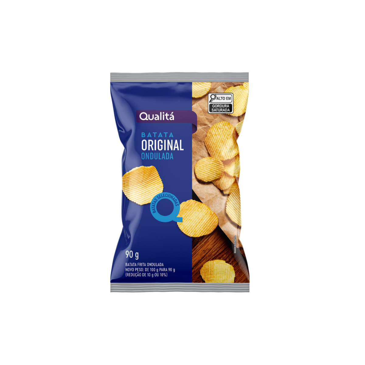 Batata Frita Ondulada Original Qualitá Flow Pack 90g