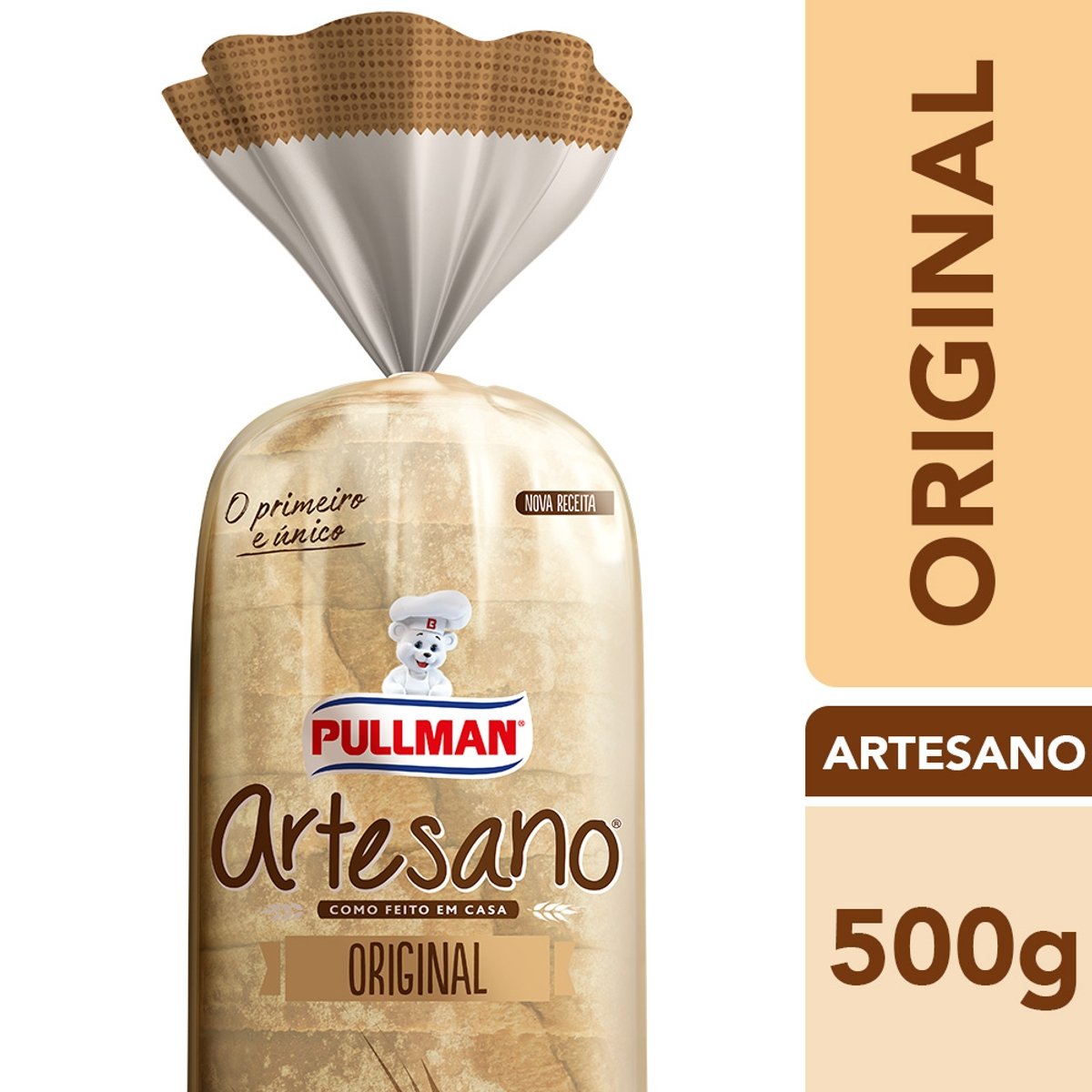 Pão de Forma Original Pullman Artesano Pacote 500g