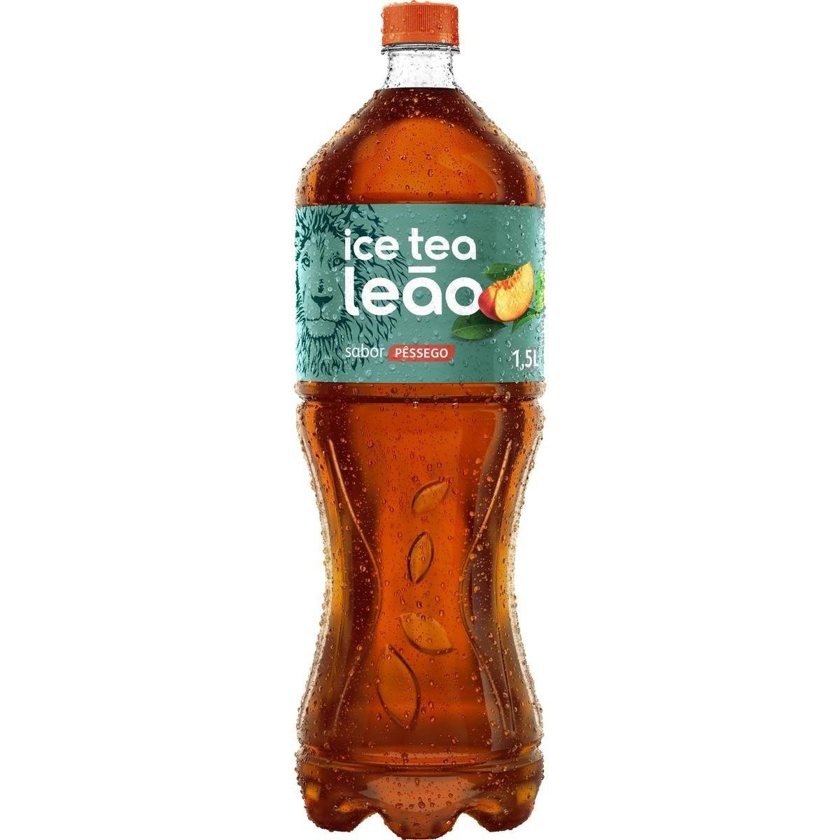 Chá Preto Ice Tea Pêssego Leão Garrafa 1,5l