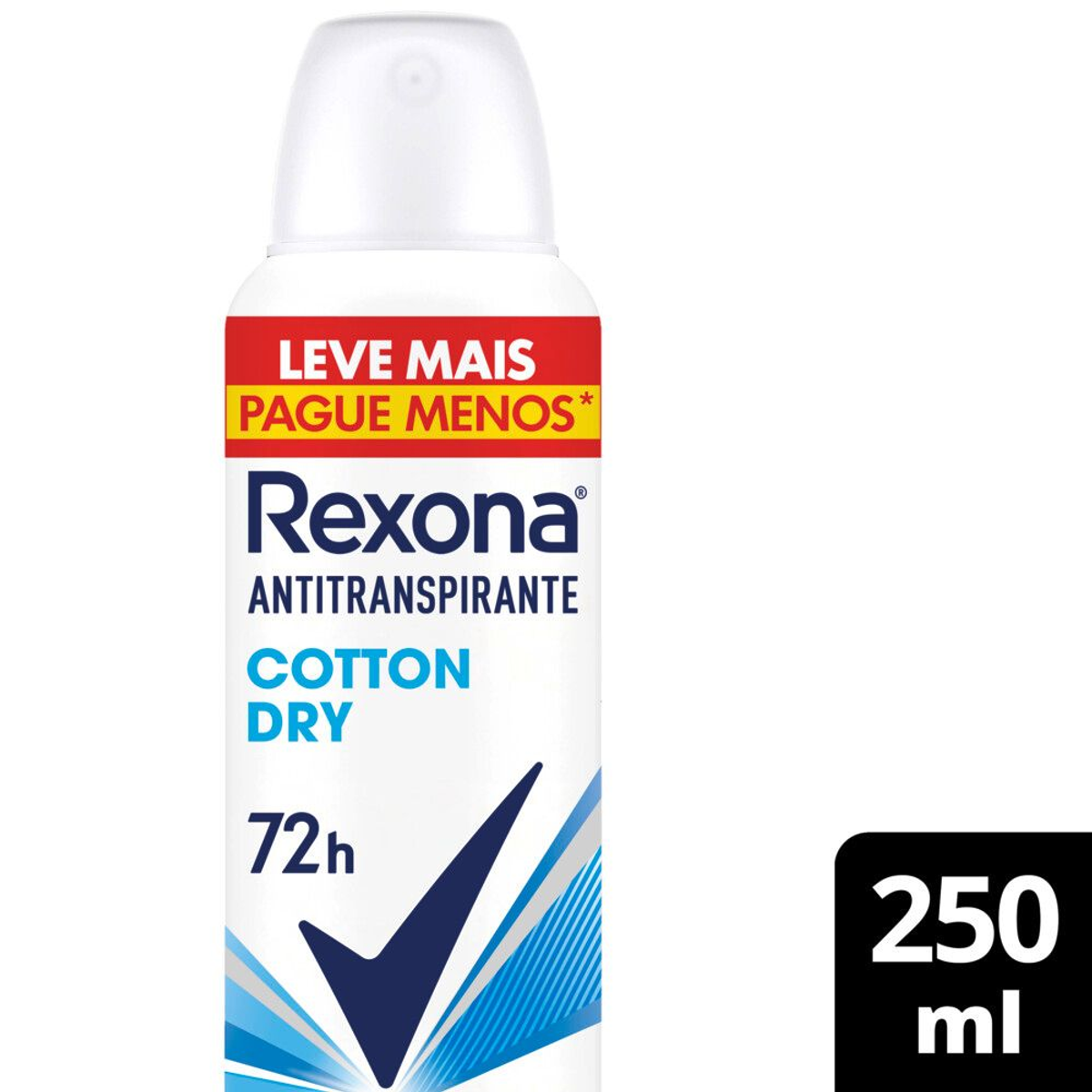Antitranspirante Aerossol Cotton Dry Rexona 250ml Spray Leve Mais Pague Menos