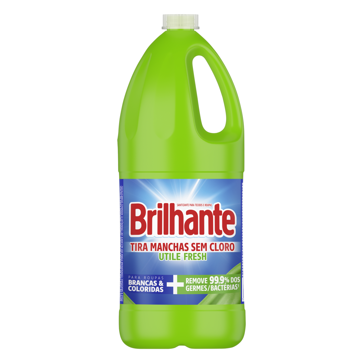 Tira-Manchas Líquido Roupas Brancas e Coloridas Fresh Brilhante Utile Frasco 2l